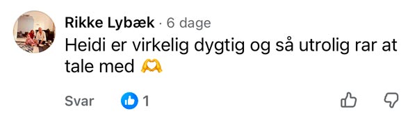 Facebook-anmeldelse fra Rikke Lybæk